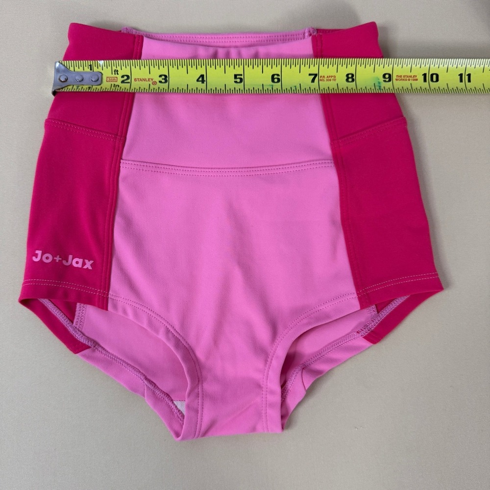 Jo+Jax Dance Briefs Kids Youth Small YS‎ Pink Colorblock High Waist Excellent - Picture 3 of 6